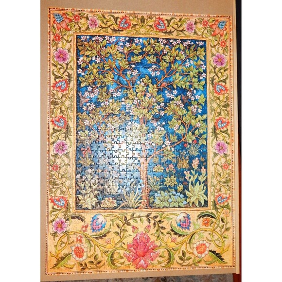 Eurographics Tree of Life by William Morris 1000 Piece Jigsaw Puzzle Complete - Picture 1 of 11